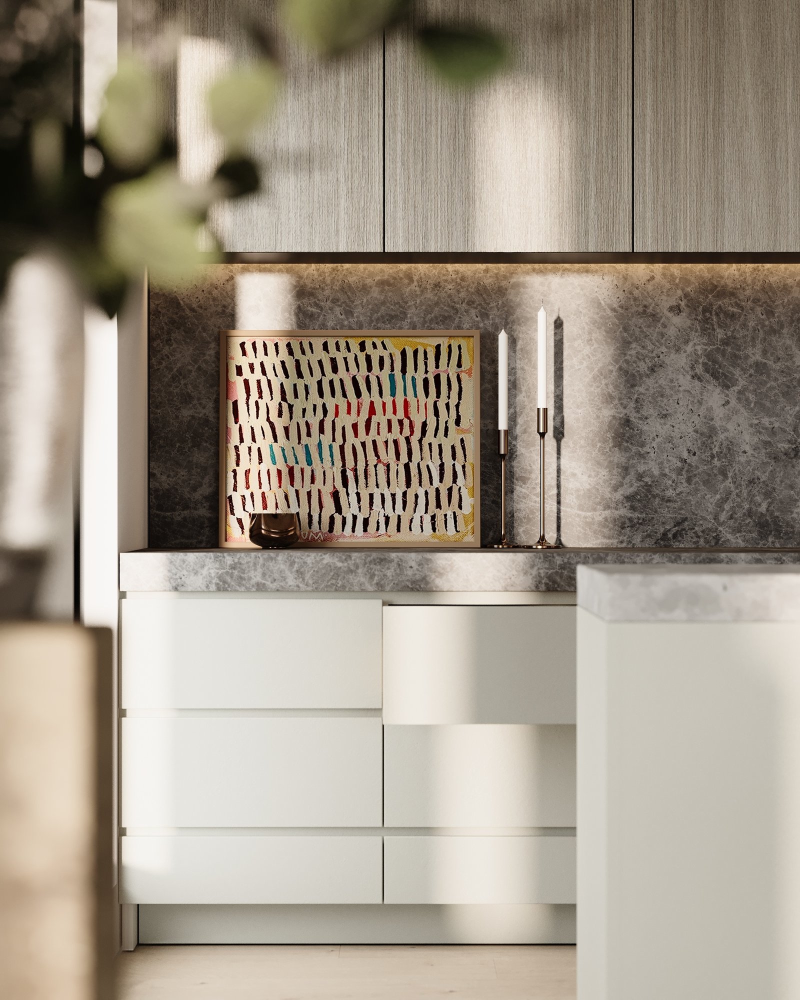 Light-filled Kitchen Benchtop & Splashback