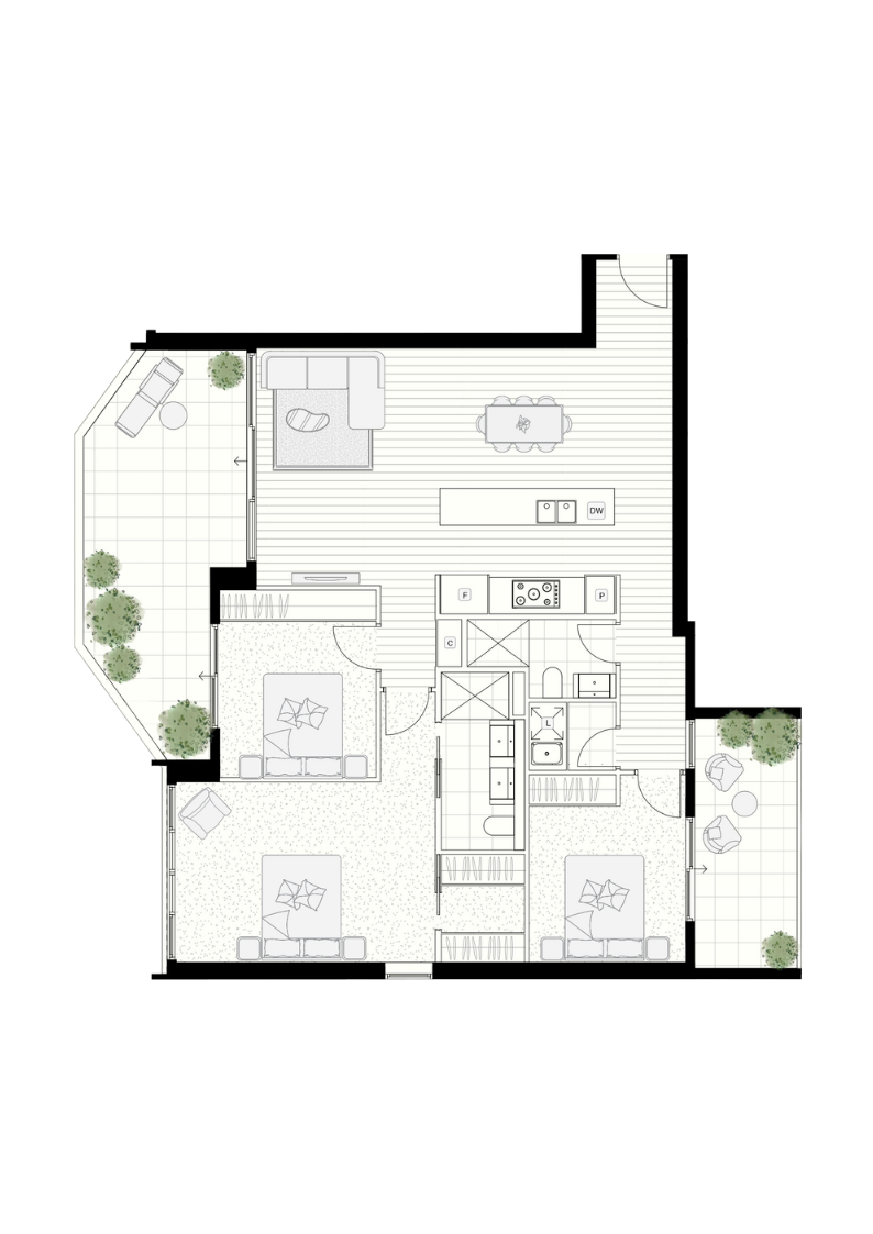 Beach Point  103 floorplan
